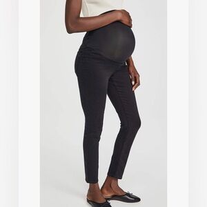 Madewell over-the-belly maternity skinny jeans in black